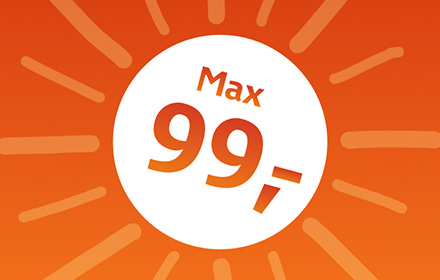 Rejs for max 99,- med Orange